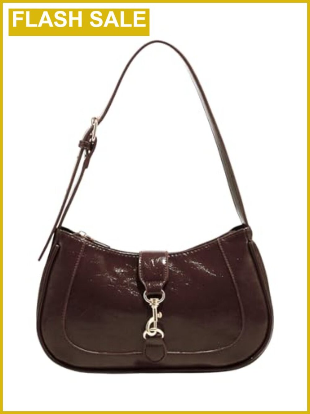 Women's Retro Vintage PU Leather Zipper Shoulder Bag Adjustable Strap